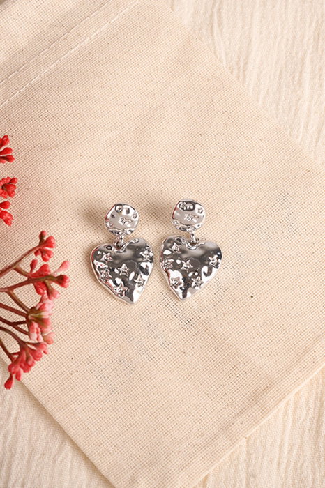 Heliophilia Silver Pendientes de Plata Plateados